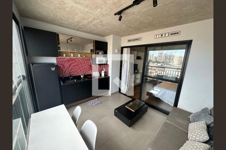 Sala/Cozinha de apartamento à venda com 1 quarto, 32m² em Bom Retiro, São Paulo