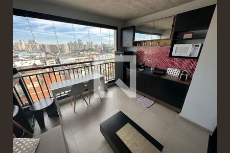 Sala/Cozinha de apartamento à venda com 1 quarto, 32m² em Bom Retiro, São Paulo