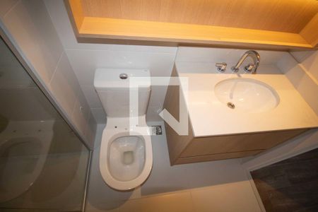 Banheiro de kitnet/studio para alugar com 1 quarto, 27m² em Vila Clementino, São Paulo