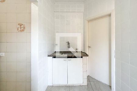 Cozinha de kitnet/studio para alugar com 1 quarto, 30m² em Loteamento Joao Batista Juliao, Guarujá