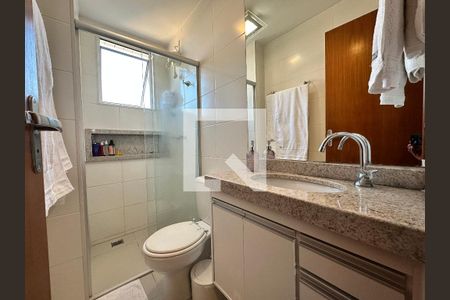 Banheiro da Suíte de apartamento à venda com 3 quartos, 130m² em Palmares, Belo Horizonte