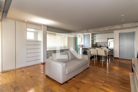 Sala de apartamento para alugar com 1 quarto, 70m² em Vila Nova Conceição, São Paulo