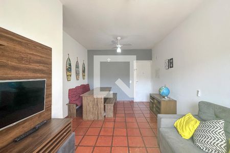 Sala de apartamento para alugar com 3 quartos, 70m² em Vila Júlia, Guarujá