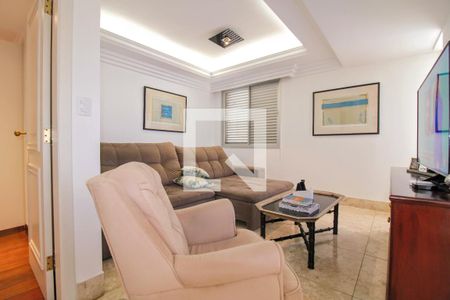 Sala 1  andar - TV de apartamento à venda com 5 quartos, 330m² em Luxemburgo, Belo Horizonte