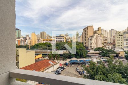 Varanda do Studio de kitnet/studio para alugar com 1 quarto, 25m² em Centro Histórico de São Paulo, São Paulo