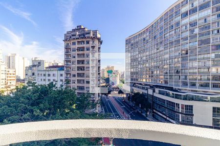Varanda da Sala de apartamento para alugar com 1 quarto, 63m² em Centro Histórico de São Paulo, São Paulo
