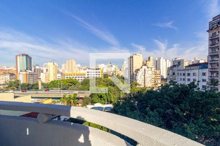 Varanda da Sala de apartamento para alugar com 1 quarto, 63m² em Centro Histórico de São Paulo, São Paulo