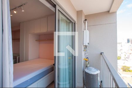 Varanda de kitnet/studio para alugar com 1 quarto, 28m² em Pinheiros, São Paulo