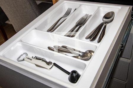 Studio para alugar com 27m², 1 quarto e sem vagaCozinha- detalhe utensílios