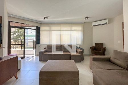 Sala de apartamento para alugar com 3 quartos, 110m² em Vila Alzira, Guarujá