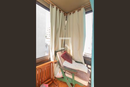 Varanda do Quarto de apartamento à venda com 1 quarto, 56m² em Menino Deus, Porto Alegre