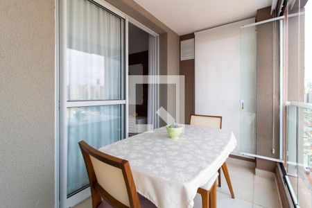 Varanda e Sala de Jantar de apartamento à venda com 1 quarto, 50m² em Vila Gomes Cardim, São Paulo