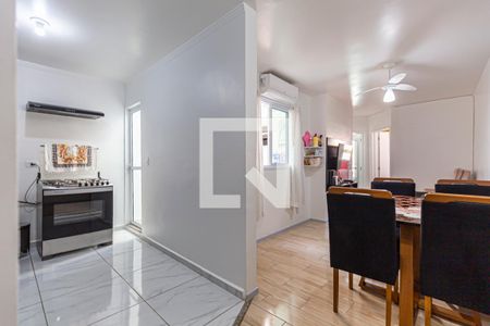 Sala de apartamento à venda com 2 quartos, 56m² em Vila Scarpelli, Santo André