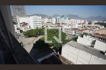 Vista sala de apartamento à venda com 1 quarto, 26m² em Centro, Rio de Janeiro