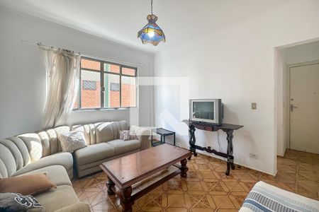 Sala de apartamento para alugar com 1 quarto, 50m² em Jardim Las Palmas, Guarujá
