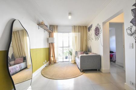 Sala de Estar  de apartamento à venda com 2 quartos, 60m² em Brooklin Novo, São Paulo