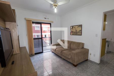 Sala de apartamento para alugar com 1 quarto, 50m² em Boqueirão, Praia Grande