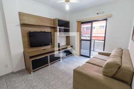 Sala de apartamento para alugar com 1 quarto, 50m² em Boqueirão, Praia Grande