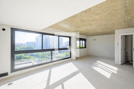 Sala/Cozinha de kitnet/studio à venda com 1 quarto, 43m² em Menino Deus, Porto Alegre
