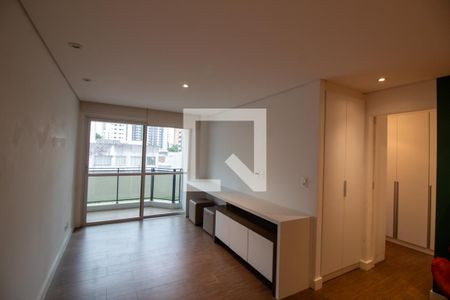 Sala de apartamento à venda com 1 quarto, 90m² em Campo Belo, São Paulo
