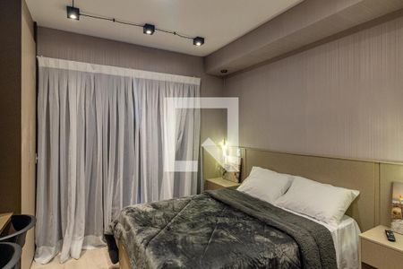 Studio para alugar com 24m², 1 quarto e 1 vagaStudio - Cortina blackout fechada