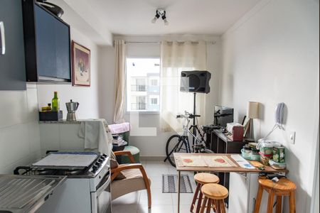 Sala/cozinha de apartamento à venda com 1 quarto, 27m² em Cambuci, São Paulo