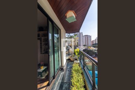 Varanda da Sala 1 de apartamento à venda com 4 quartos, 242m² em Indianópolis, São Paulo