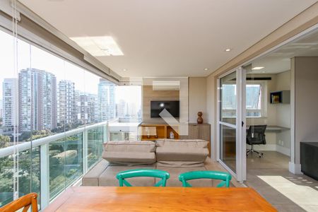 Sala/Varanda de apartamento para alugar com 1 quarto, 66m² em Brooklin, São Paulo