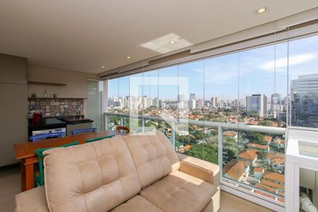Sala/Varanda de apartamento para alugar com 1 quarto, 66m² em Brooklin, São Paulo