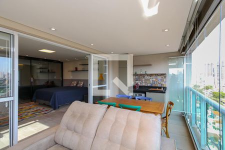 Sala/Varanda de apartamento para alugar com 1 quarto, 66m² em Brooklin, São Paulo