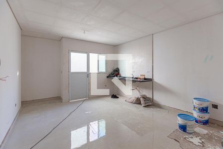 Sala e Cozinha de apartamento à venda com 2 quartos, 51m² em Vila Pires, Santo André