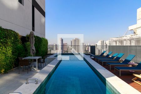 Rooftop -Piscina de kitnet/studio para alugar com 0 quarto, 24m² em Brooklin Paulista, São Paulo