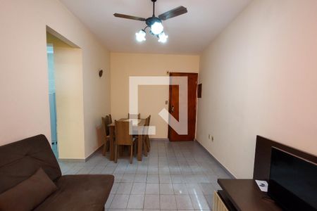 Sala de apartamento para alugar com 1 quarto, 69m² em Vilamar, Praia Grande
