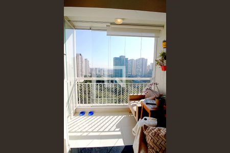 Varanda da Sala de apartamento para alugar com 2 quartos, 57m² em Vila Andrade, São Paulo