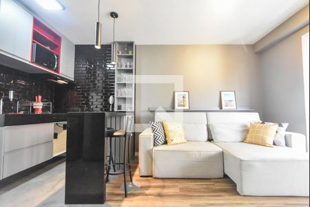 Sala de Estar de apartamento para alugar com 1 quarto, 38m² em Cidade Monções, São Paulo