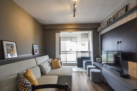 Sala de Estar de apartamento para alugar com 1 quarto, 38m² em Cidade Monções, São Paulo