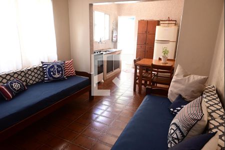 Sala de casa para alugar com 2 quartos, 139m² em Maracanã, Praia Grande