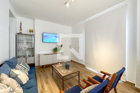 Sala de apartamento para alugar com 3 quartos, 150m² em Vila Alzira, Guarujá