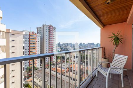 Varanda da Sala de apartamento à venda com 4 quartos, 140m² em Vila Bastos, Santo André