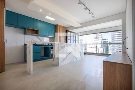 Sala/Cozinha de kitnet/studio para alugar com 1 quarto, 49m² em Pinheiros, São Paulo