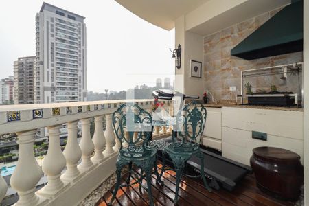 Varanda da Sala de apartamento à venda com 3 quartos, 117m² em Vila Andrade, São Paulo