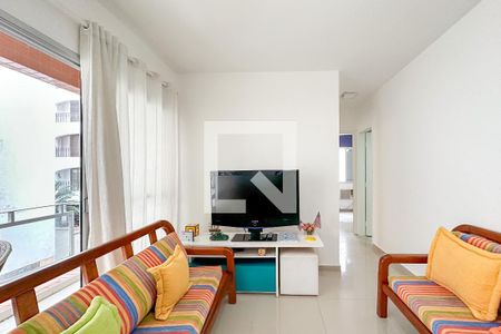 Sala de apartamento para alugar com 2 quartos, 70m² em Jardim Belmar, Guarujá