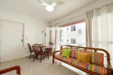 Sala de apartamento para alugar com 2 quartos, 70m² em Jardim Belmar, Guarujá