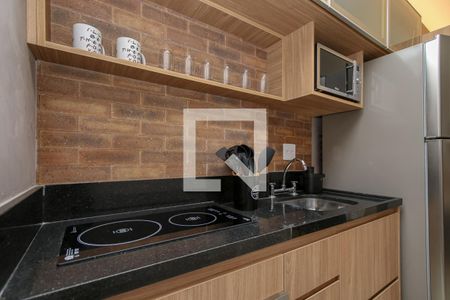 Cozinha de apartamento para alugar com 1 quarto, 20m² em Jardim das Acácias, São Paulo