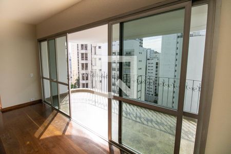Sala- terraço  de apartamento à venda com 4 quartos, 157m² em Vila Nova Conceição, São Paulo