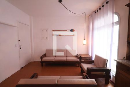 Sala de apartamento para alugar com 2 quartos, 97m² em Jardim Tres Marias, Guarujá