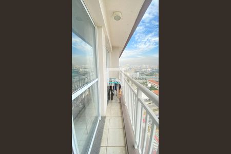Varanda da Sala  de apartamento à venda com 1 quarto, 32m² em Brás, São Paulo