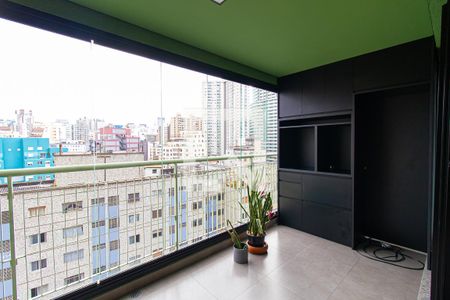 Varanda e Cozinha de apartamento à venda com 1 quarto, 50m² em Bela Vista, São Paulo