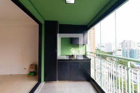 Varanda e Cozinha de apartamento à venda com 1 quarto, 50m² em Bela Vista, São Paulo
