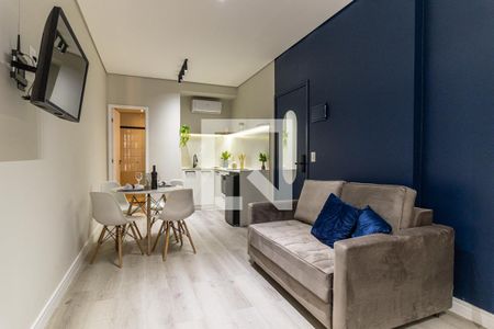 Sala - Sofá de kitnet/studio para alugar com 1 quarto, 22m² em Paraíso, São Paulo